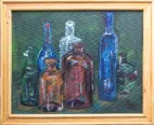 Flaschenmotiv, Acryl auf Leinwand, 2011, 30 x 40 cm