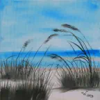 Strand, Öl auf Leinwand, 2013, 30 x 30 cm